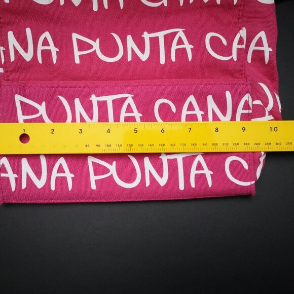 2 / $30.00 - NWT Robin Ruth Authentic Punta Cana Canvas Hot Pink Bag - Picture 9 of 11